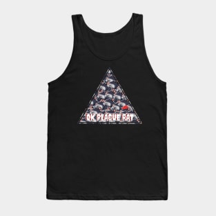 OK Plague Rat One Red Hat Crowd Design Triangle Tank Top